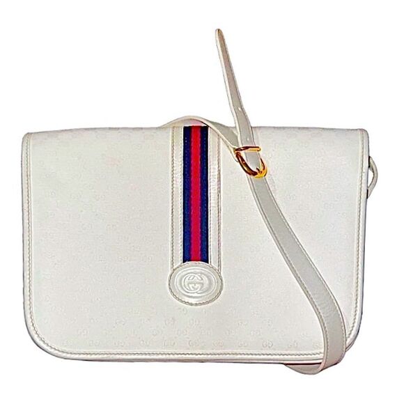 Gucci white Gg coated canvas crossbody shoulder bag - Picture 5 of 16